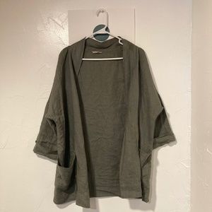 Linenfox - Drop shoulder linen jacket